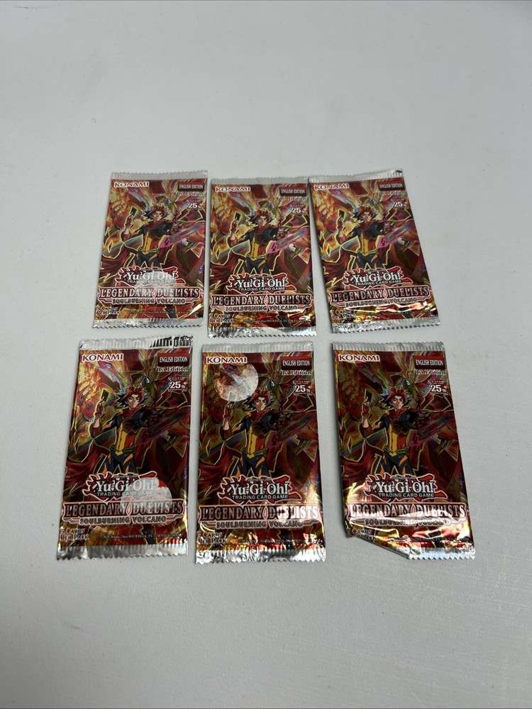 Yu-Gi-Oh TCG Soulburning Volcano 1st Edition Booster Pack 6-Pack Bundle