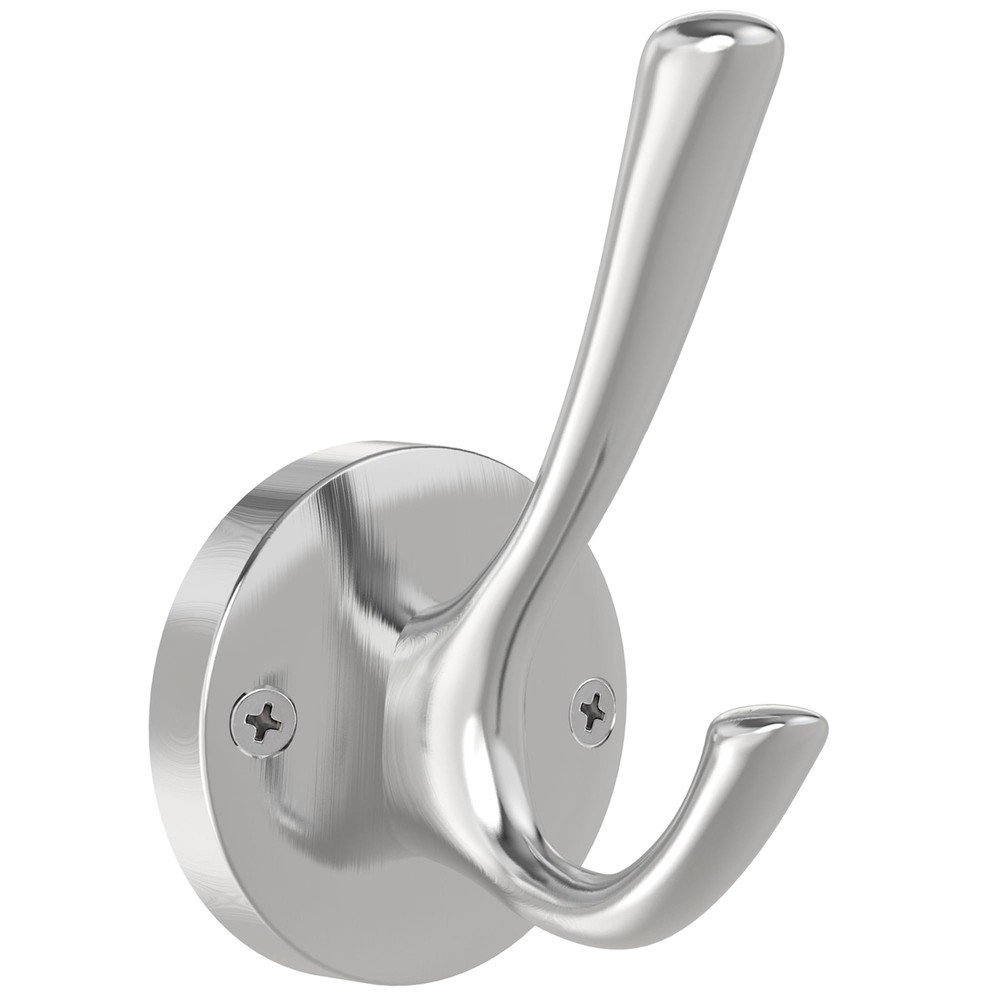 Brushed Nickel Wall Hooks, 6 Pack Coat Robe Hook Heavy Duty Metal Double Bath...
