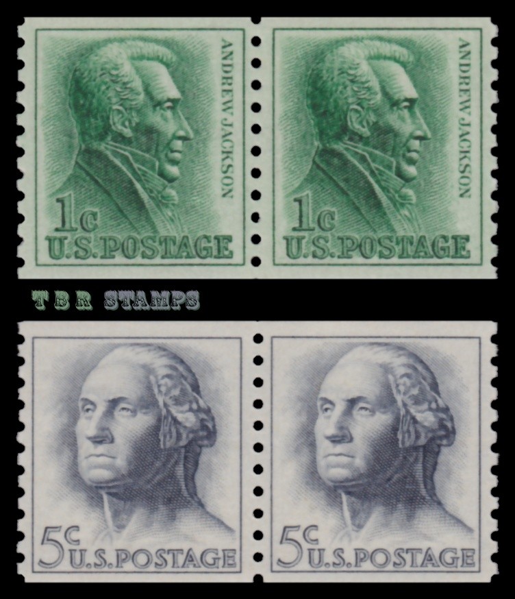 1225-29 & 1229 Jackson & Washington 1962-63 MNH Stamp Set of 2 - Buy Now-image