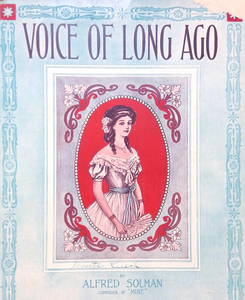 Alfred Solman Starmer Art Advanced Piano Solo Voice Of Long Ago Sheet Music-image