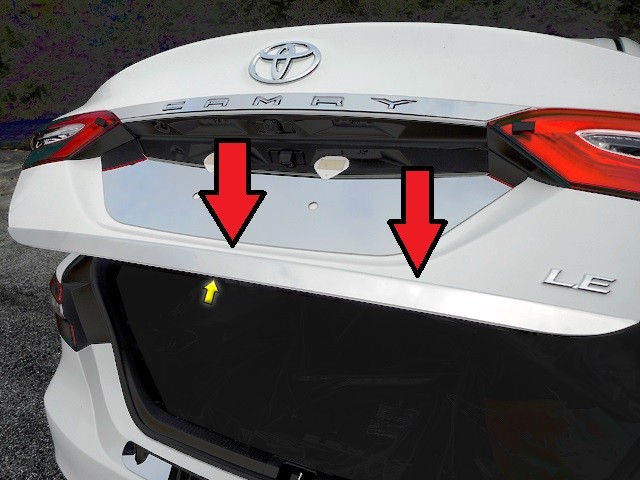 Stainless Steel Chrome Rear Deck Trunk Accent for 2018-2021 Toyota Camry QAA