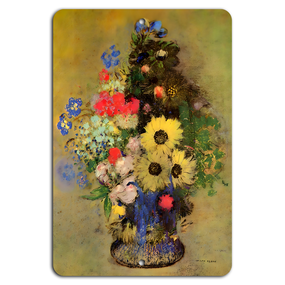 Vibrant Blossom Bouquet Metal Wall Art Print