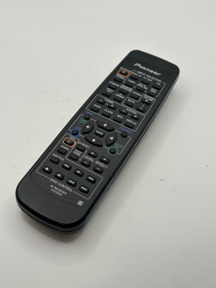 Pioneer XXD3038 Remote Control Black Wireless Infrared Ergonomic for AV Receiver