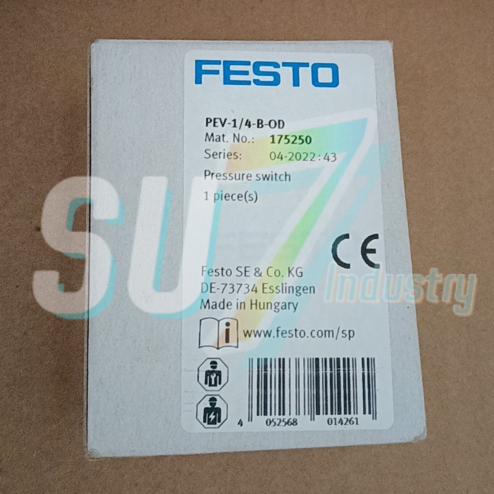 Festo PEV-1/4-B-OD 175250 Pressure Switch 1pc New In Box
