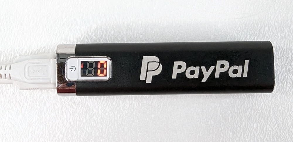 PAYPAL Branded Power Bank Portable External Battery Backup USB Charger - BLACK-image