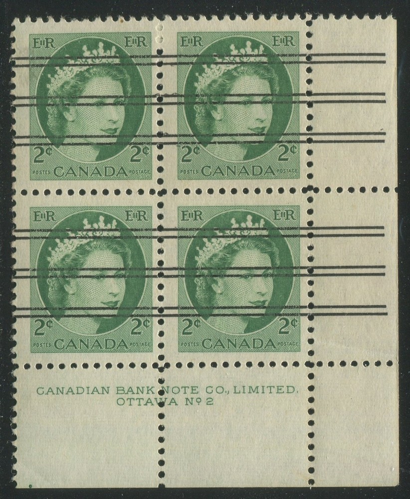 Canada Bar Precancel X-338 Plate Block