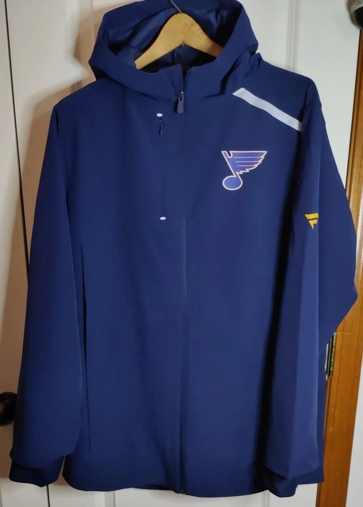 St. Louis Blues Fanatics Men's Authentic NHL Pro Full Zip Hooded Jacket Size Med