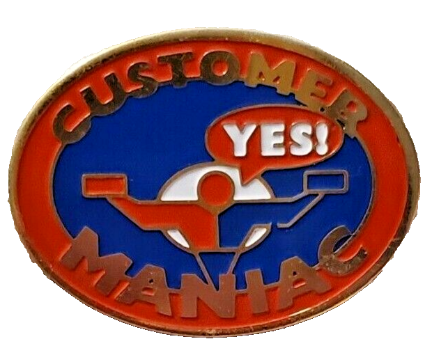 Customer Yes! Maniac Workout Nutrition Oval Pin / Pinback Advertising-image