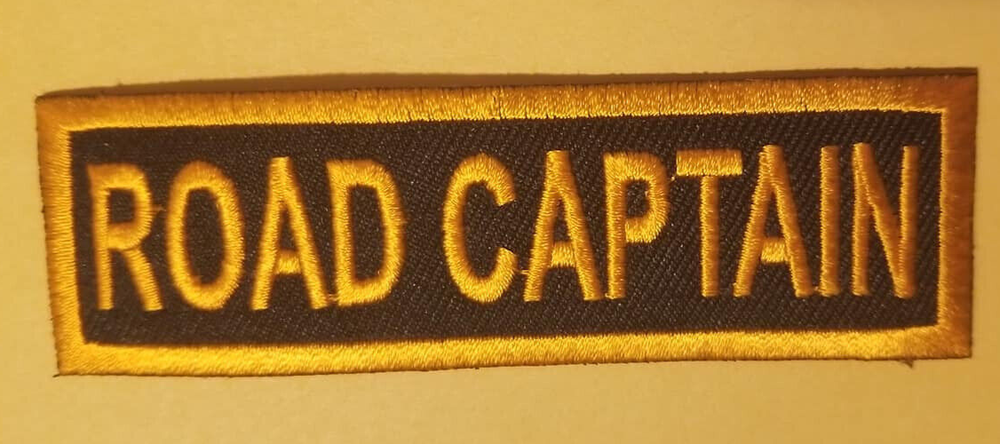 ROAD CAPTAIN Club Officer Embroidered Patch Worldwide shipping ORANGE