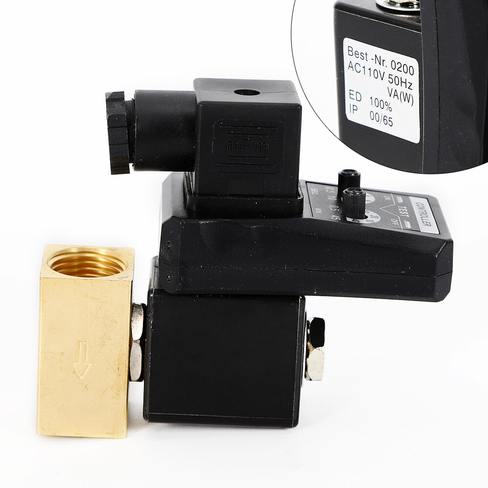 Timed Air Tank Water Moisture Drain Valve Automatic Electronic Parts Compressor