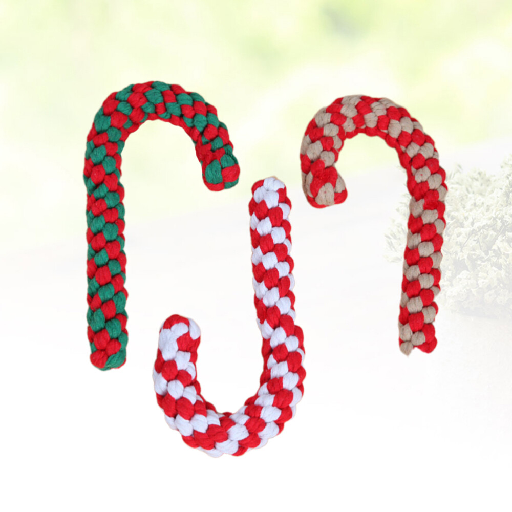 3 Pcs Puppy Bite Toys Pet Supplies Pads Dog Balls Christmas Squeaky