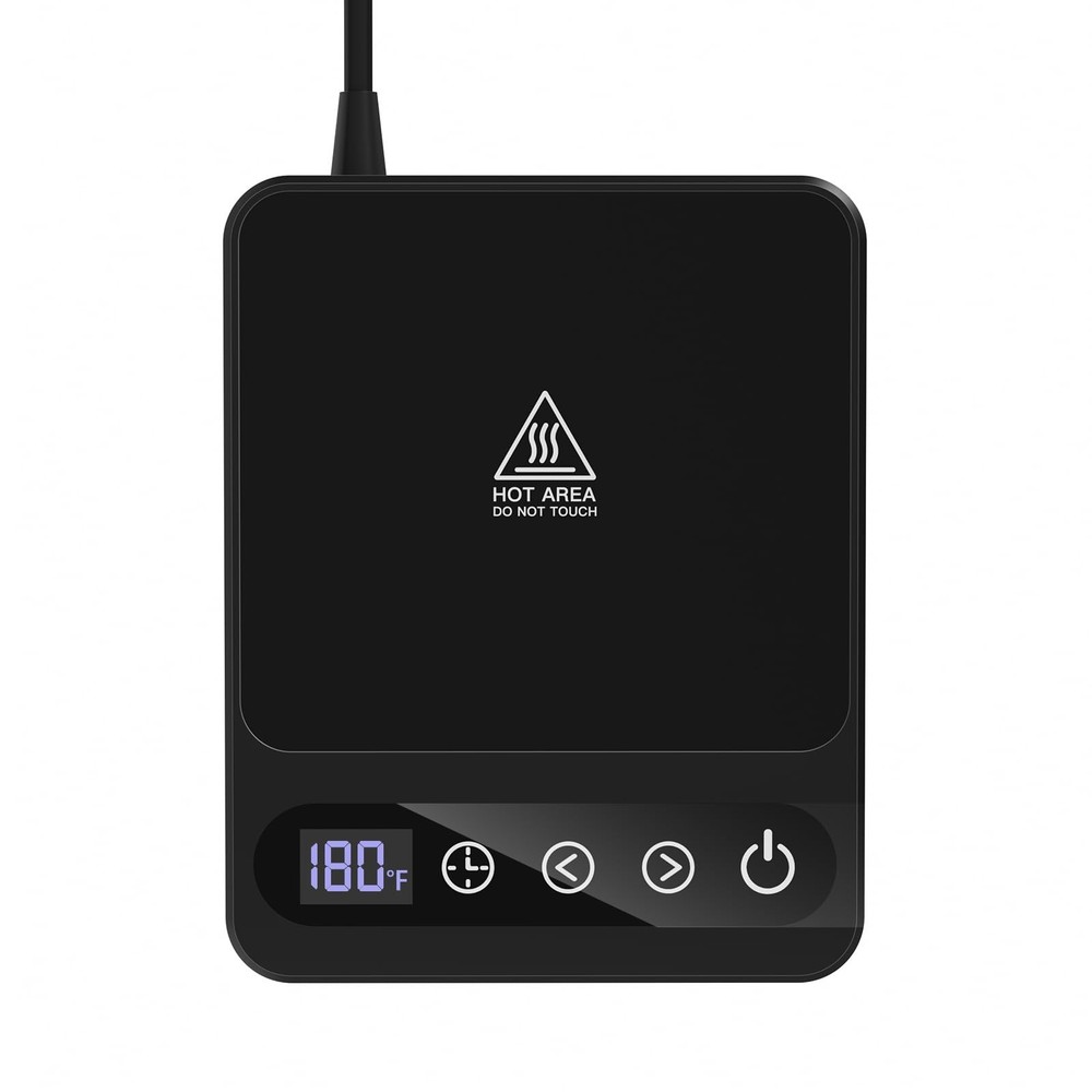 Misby Coffee Warmer with 6 Temp Settings 12H Timer Auto-Off for Desk