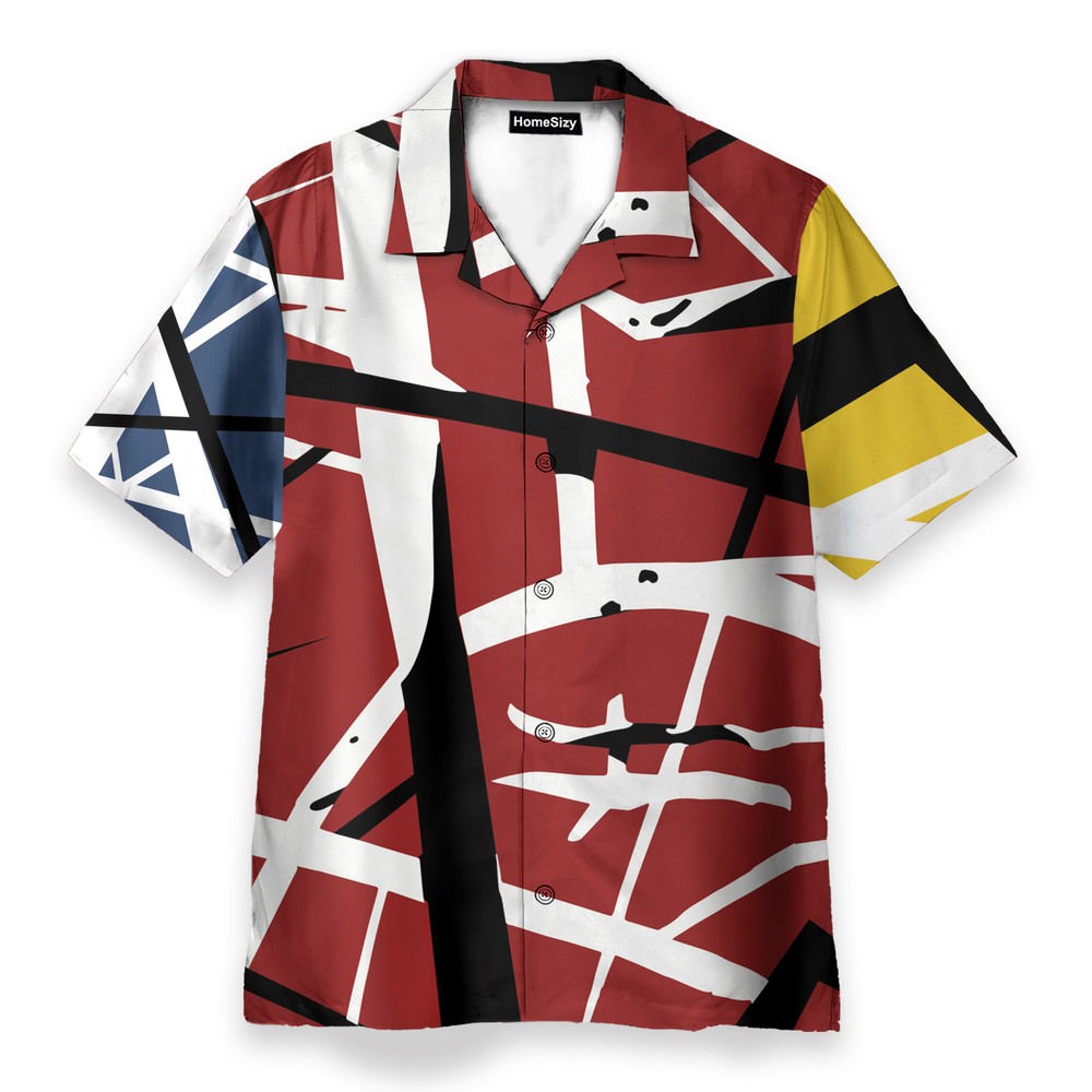 Frankenstrat RGB Mix Color Cosplay Costume with Hawaiian Shirt Beach Shorts