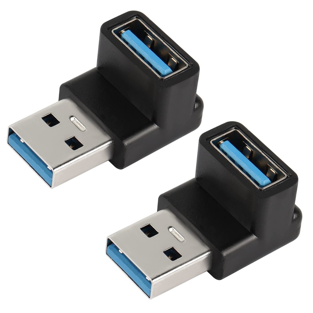 90 Degree USB 3.1 Adapter A Male to Female Right Angle 10Gbps Fast Data Transfer