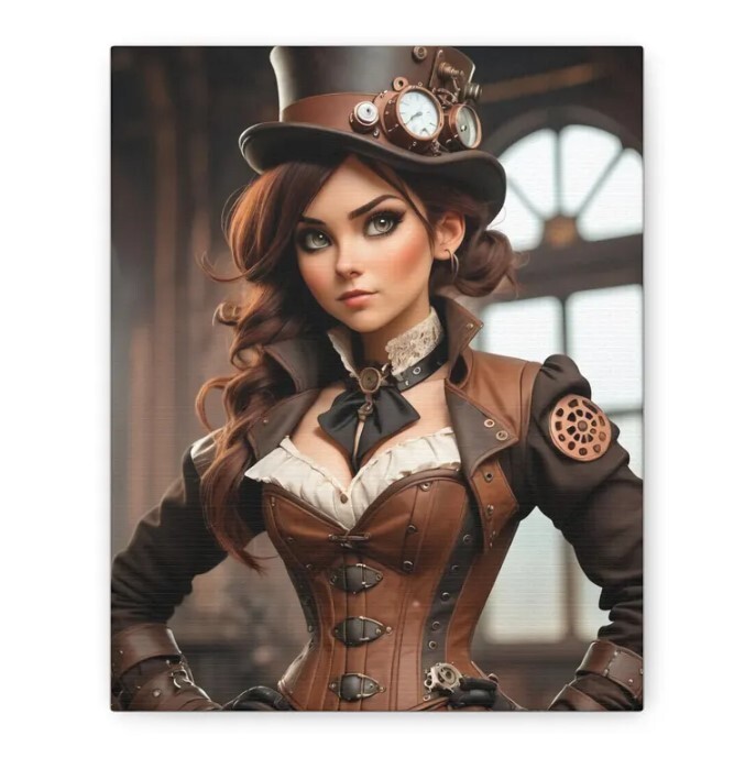 Steampunk Lady Wall Art for Fantasy Home Decor Lovers