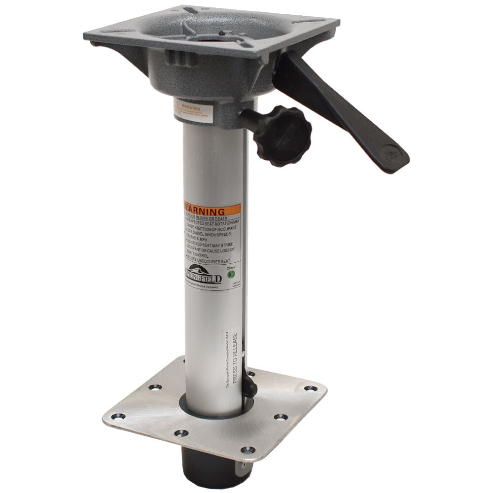 Springfield 15-Inch Swivel Boat Seat Pedestal Stainless Steel Below Deck Mount