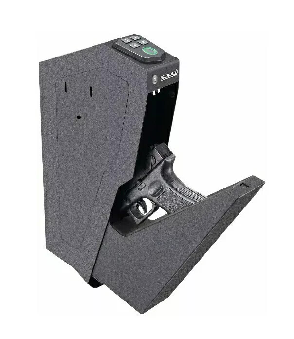 Biometric Mounted Gun Security Safe - Opens with Fingerprint-Key-Code NEW-image