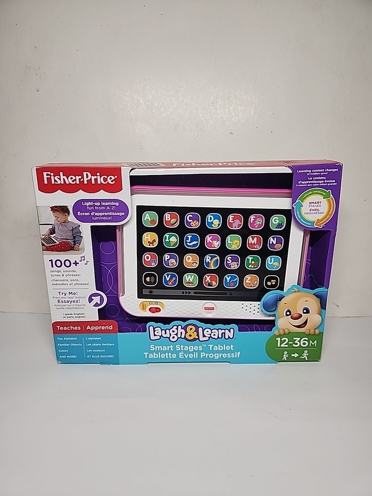 Fisher Price Laugh Learn Smart Stages Tablet Toddler Toy 12-36 Months Gray
