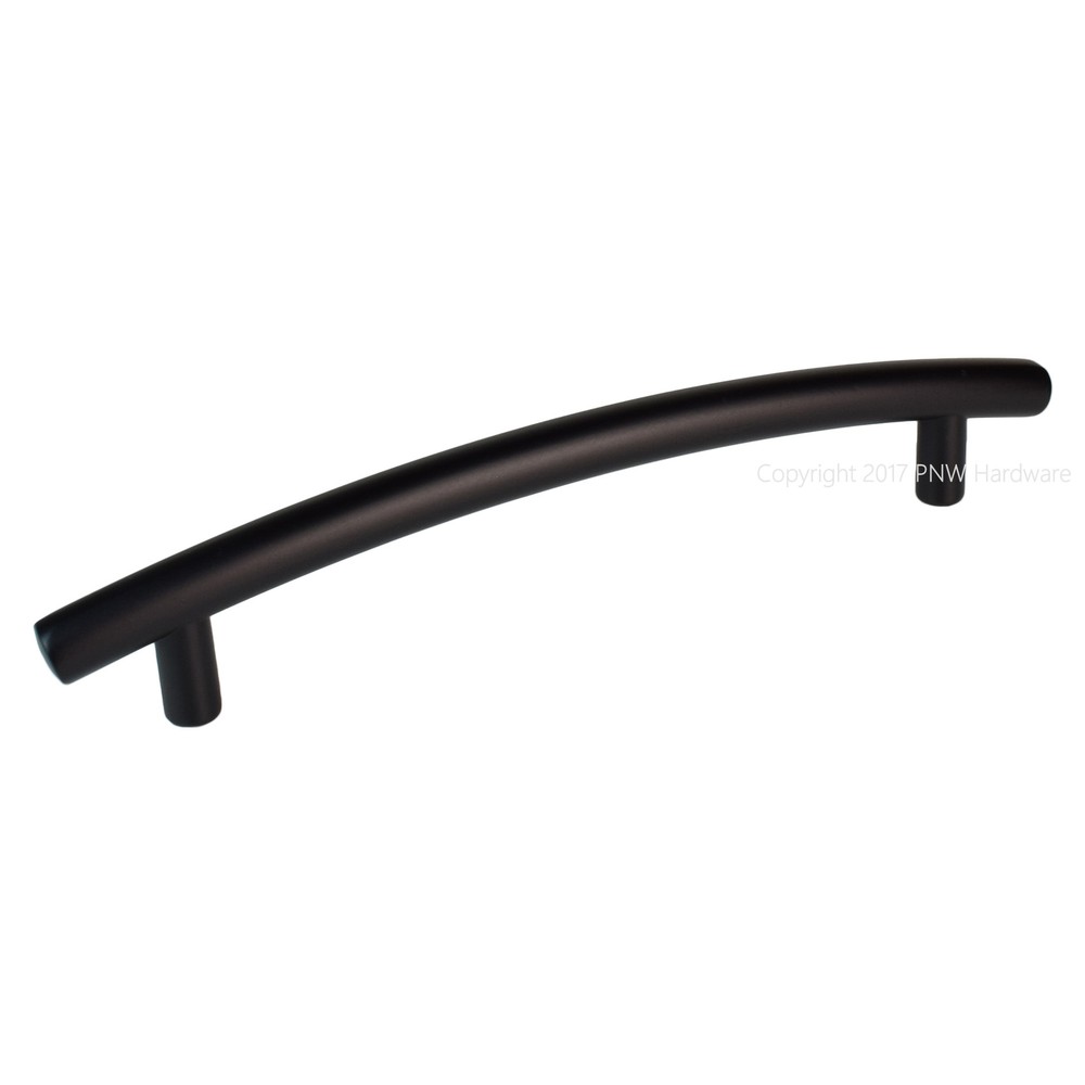 Elements Belfast 406-128BLK Matte Black Curved Cabinet Pull Handle 5
