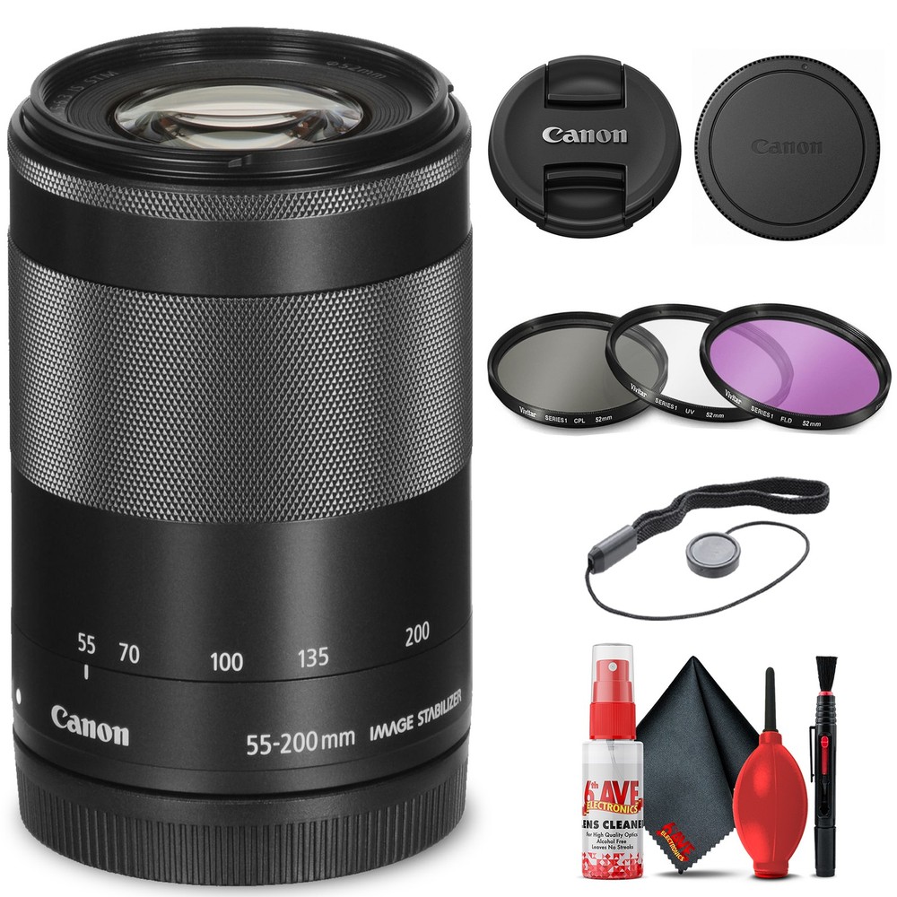 Canon EF-M 55-200mm f/4.5-6.3 IS STM Zoom Lens with Image Stabilization