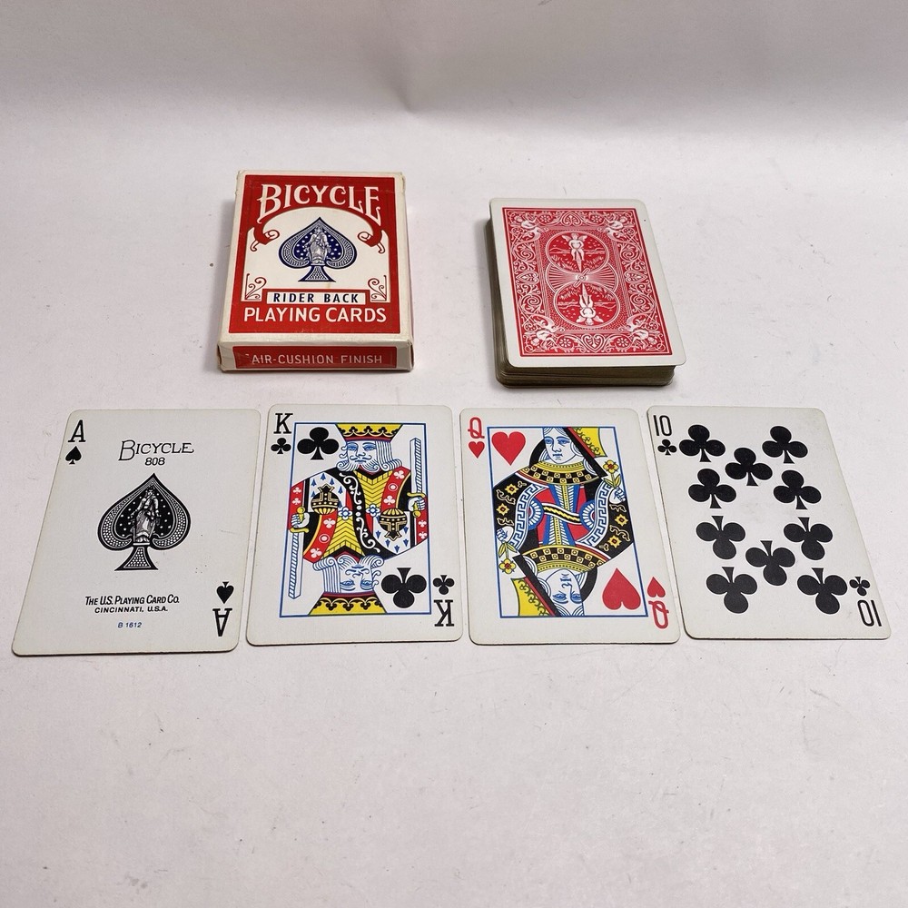 Bicycle 808 Red Poker Rider Back Playing Cards Deck