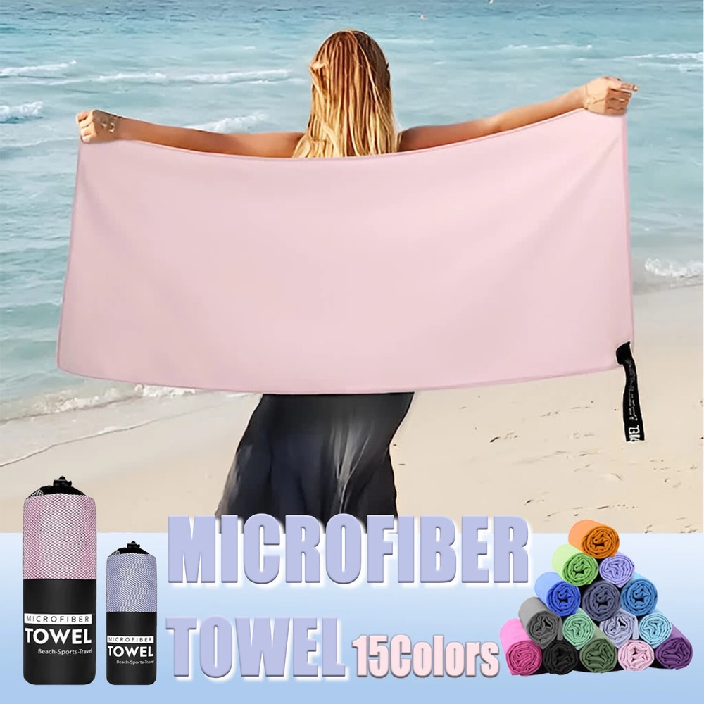 Microfiber Towel Sports Super Absorbent Camping Towel Super Soft Lightweight New
