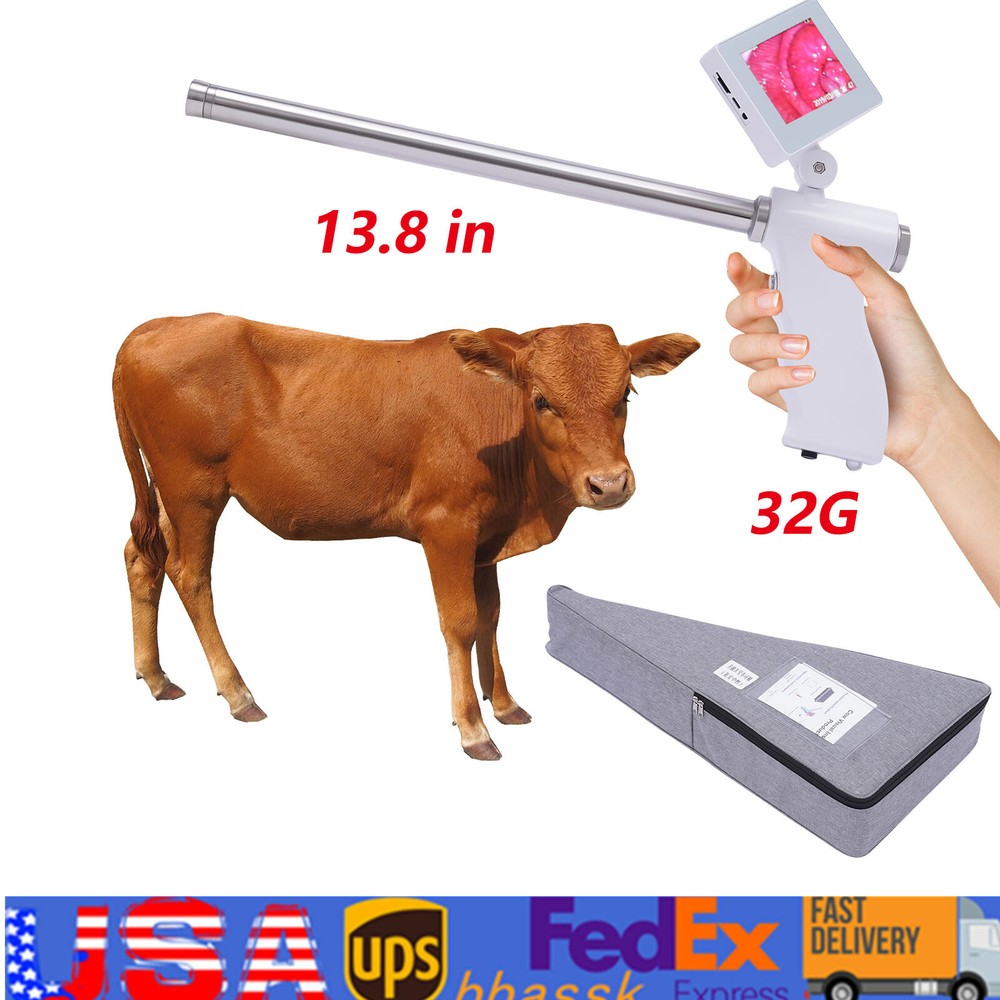 Visual Artificial Insemination Gun Cow Kit Camera with 360 Adjustable Screen