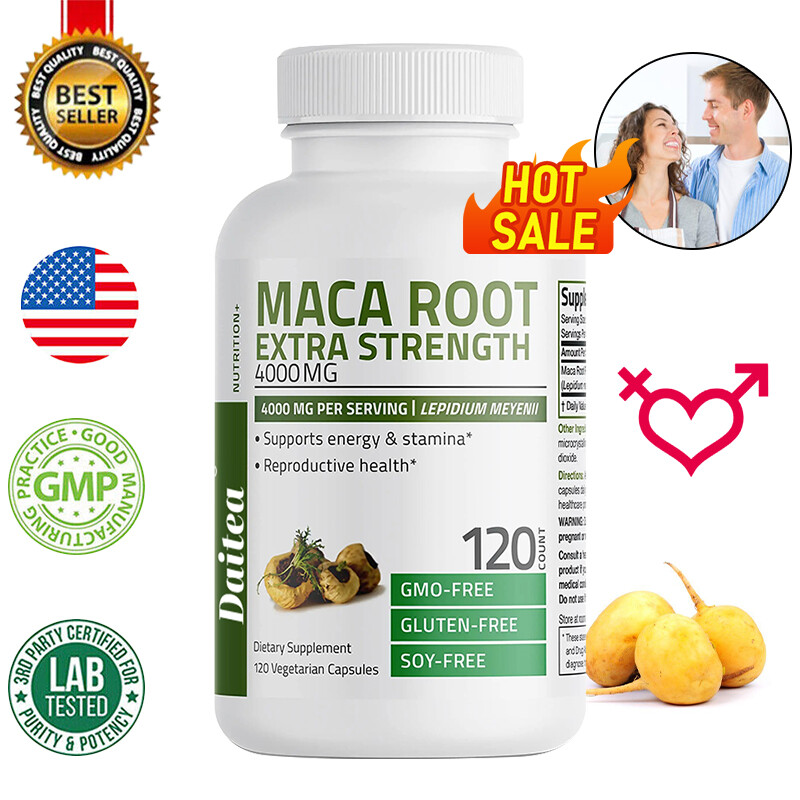 Maca Root Extra Strength 4000mg Energy & Stamina Support, Reproduction Health