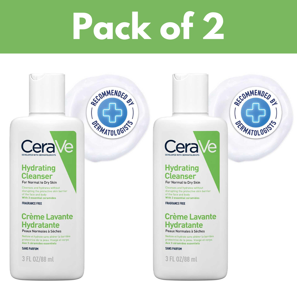 CeraVe Hydrating Cleanser for Normal to Dry Skin – Non-Foaming 88ml Face Wash