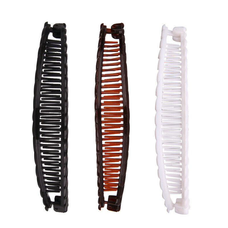 Women Black Banana Hair Comb Clips Ponytail Hair Grips Fashion Accessroies New*