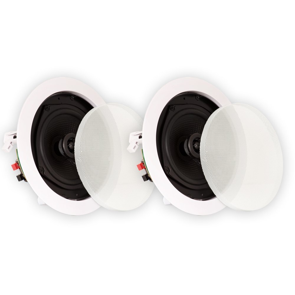 TS50C in Ceiling Speakers Surround Sound Home Theater Pair, White, 5.25-Inch