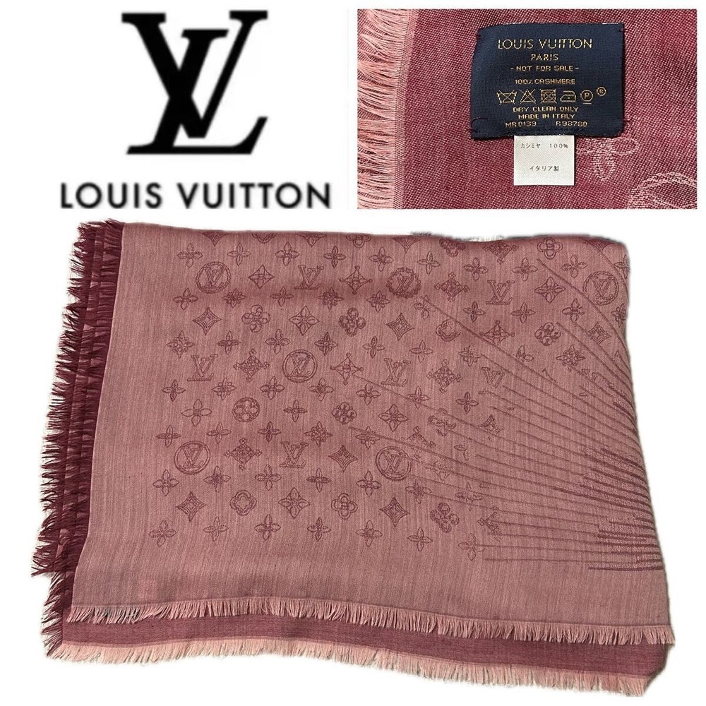 Louis Vuitton Cashmere Stole One Item Only Preowned From Japan-image