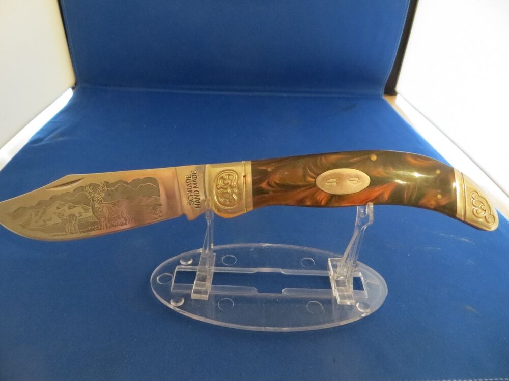 Schrade 2007 Limited Issue SCLD Deer Engraved Folding Hunter Pocket Knife