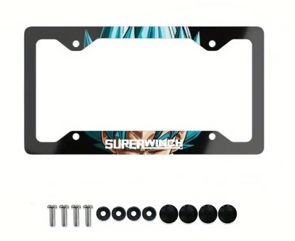 1x Aluminum Alloy License Plate Frame Blue