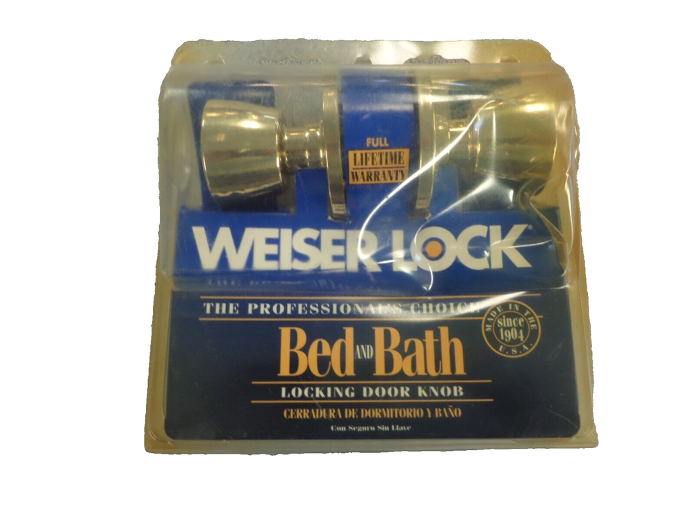 WEISER A300B3 BEVERLY PRIVACY KNOB SET BRIGHT BRASS FINISH