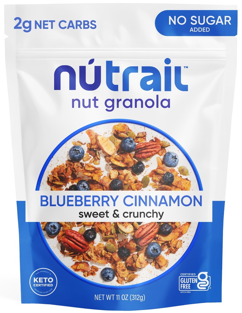 Nutty Granola, No Added Sugar,Grain Free,Low Carb,Healthy Breakfast Cereal 11 oz