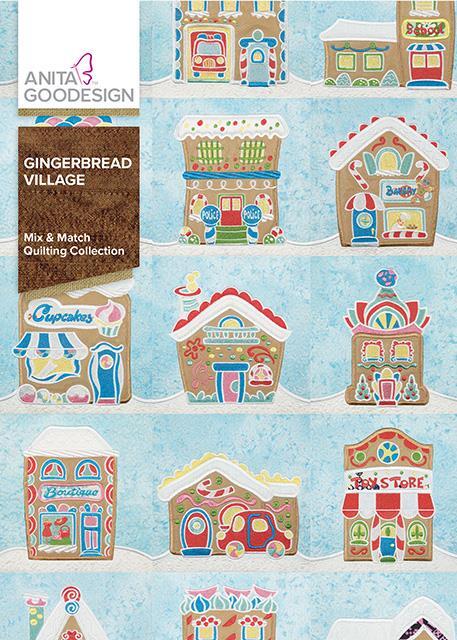 Gingerbread Village Anita Goodesign Embroidery Machine Designs CD