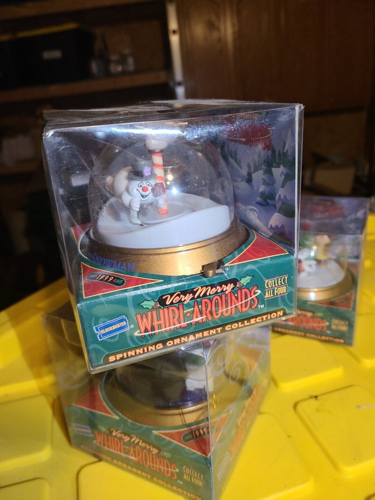 Very Merry Whirl-Arounds Frosty The Snowman 1999 Blockbuster Video Spin Ornament