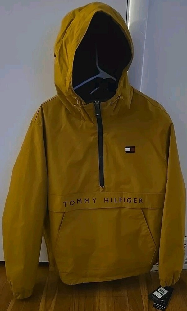 Tommy Hilfiger Men's Performance Fleece Lined Hooded Popover Jacket