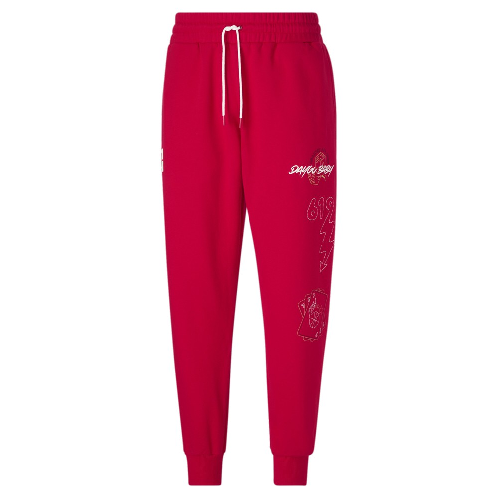 PUMA Mikey Daygo Mens Red Sweatpants Casual Athletic Joggers 62191501