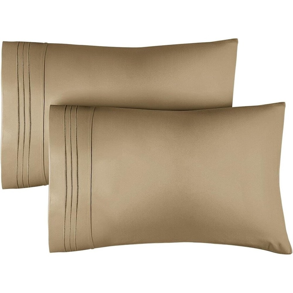 Soft CGK Linens Double Brushed Microfiber Pillowcase Set Ultra Smooth