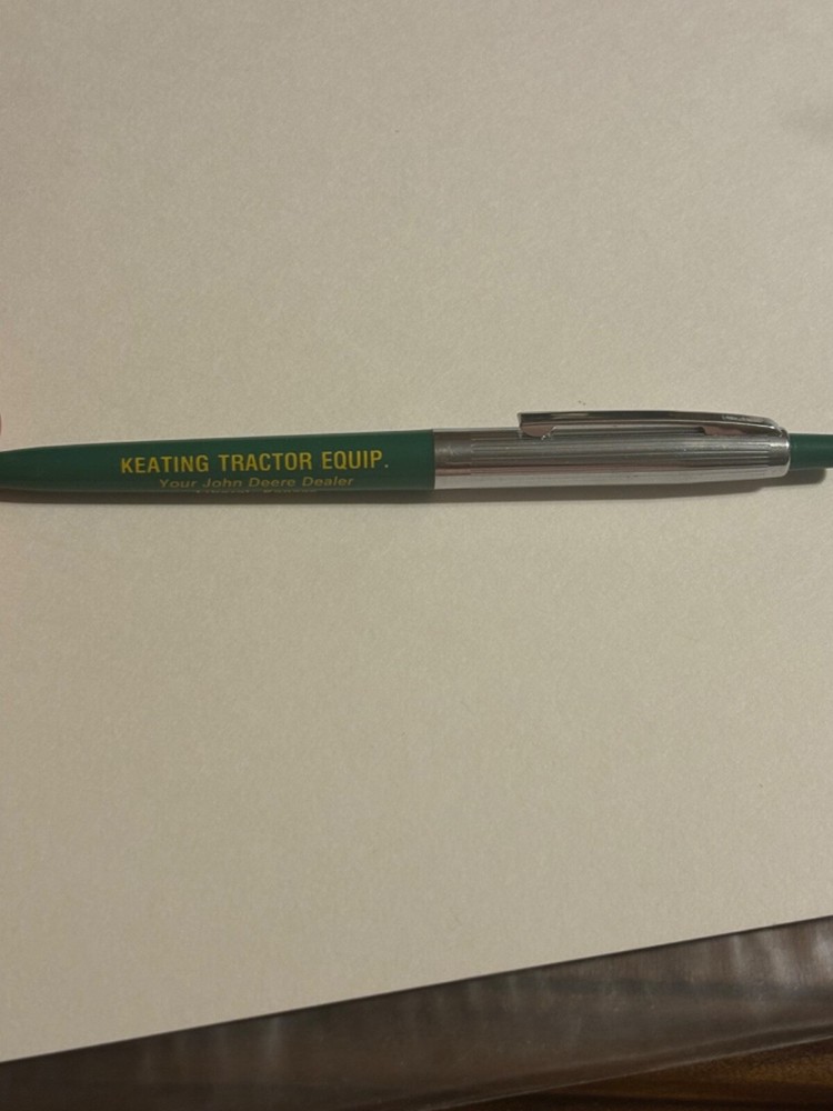 Liberal Kansas John Deere Keating Equipment Co branded ink pen  