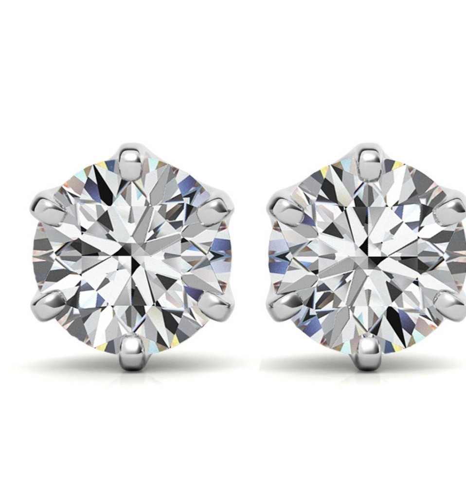 High Quality D Color Moissanite Earrings, Stunning White Moissanite Earrings