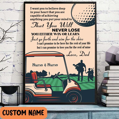 Golf With Dad Love You Forever Poster Meaningful Gift For Father