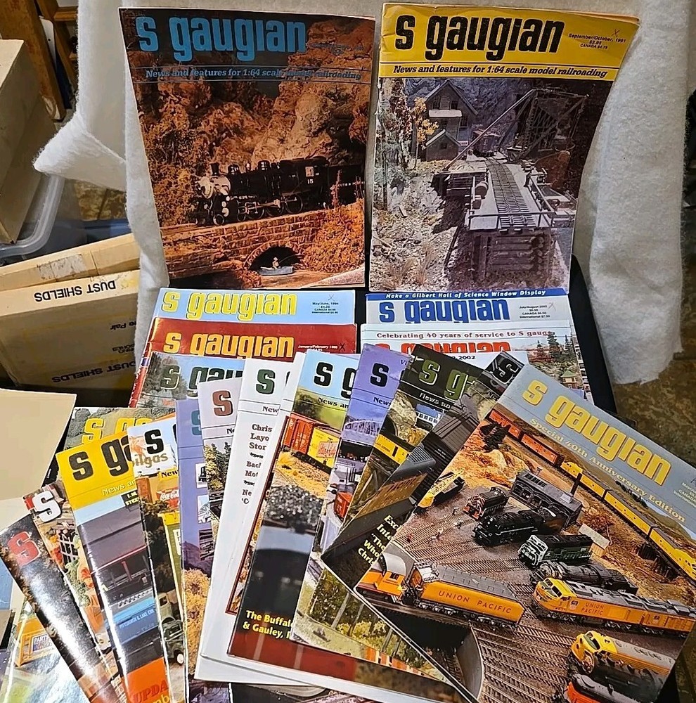 LOT OF 22 S Gaugian Model Train Magazines From 1989-2004 S Gauge 1:64 Railroads