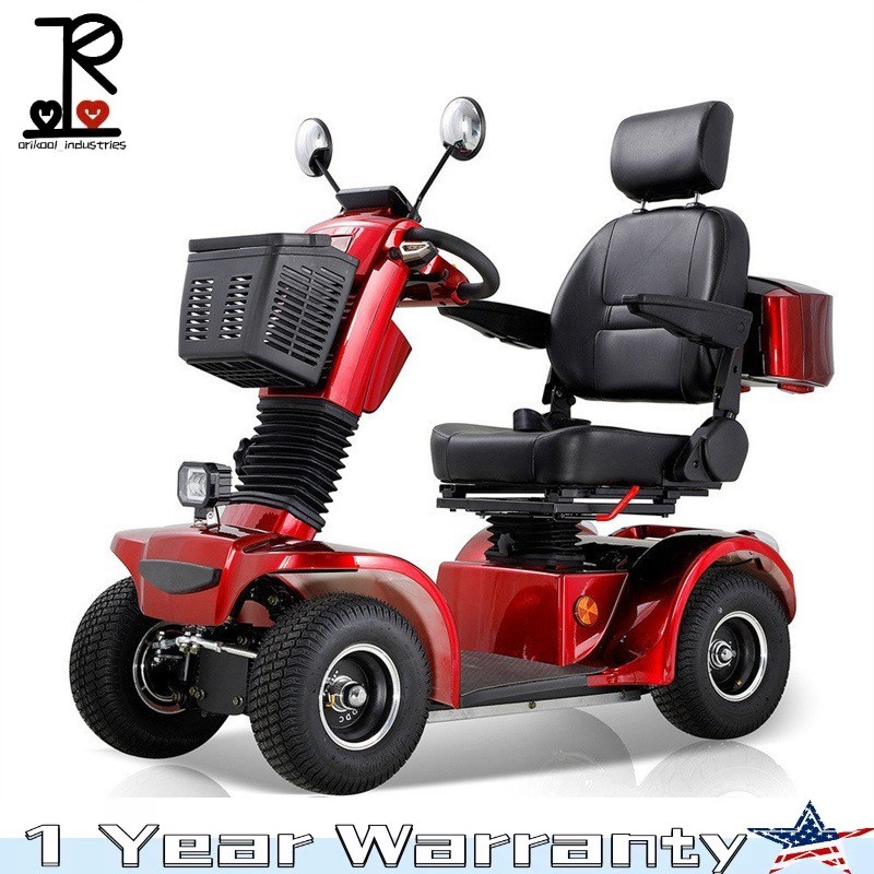 4 Wheel 500W Mobility Scooter 48V 20Ah 31mi Range 10mph 330lb Capacity for Adults Seniors