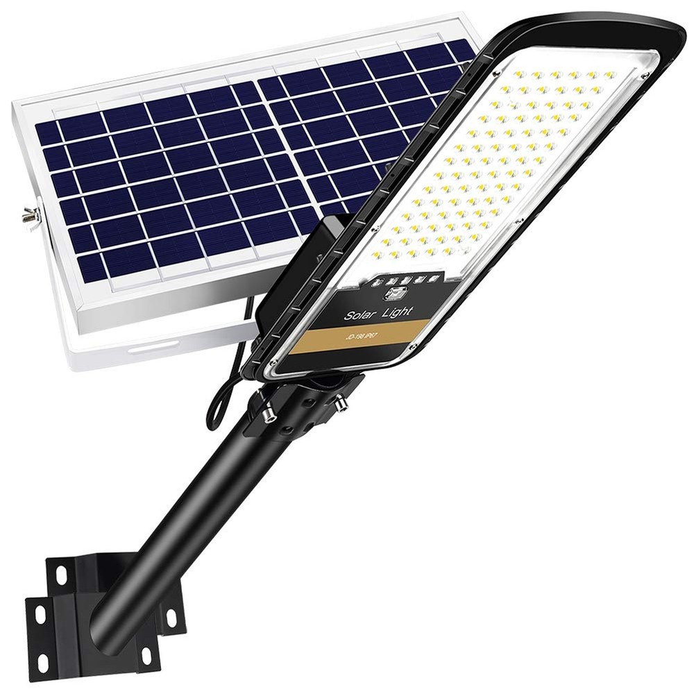 80W Solar Street Light with 84 LEDs 1500lm Durable Anti-Break Remote Control Outdoor Lighting