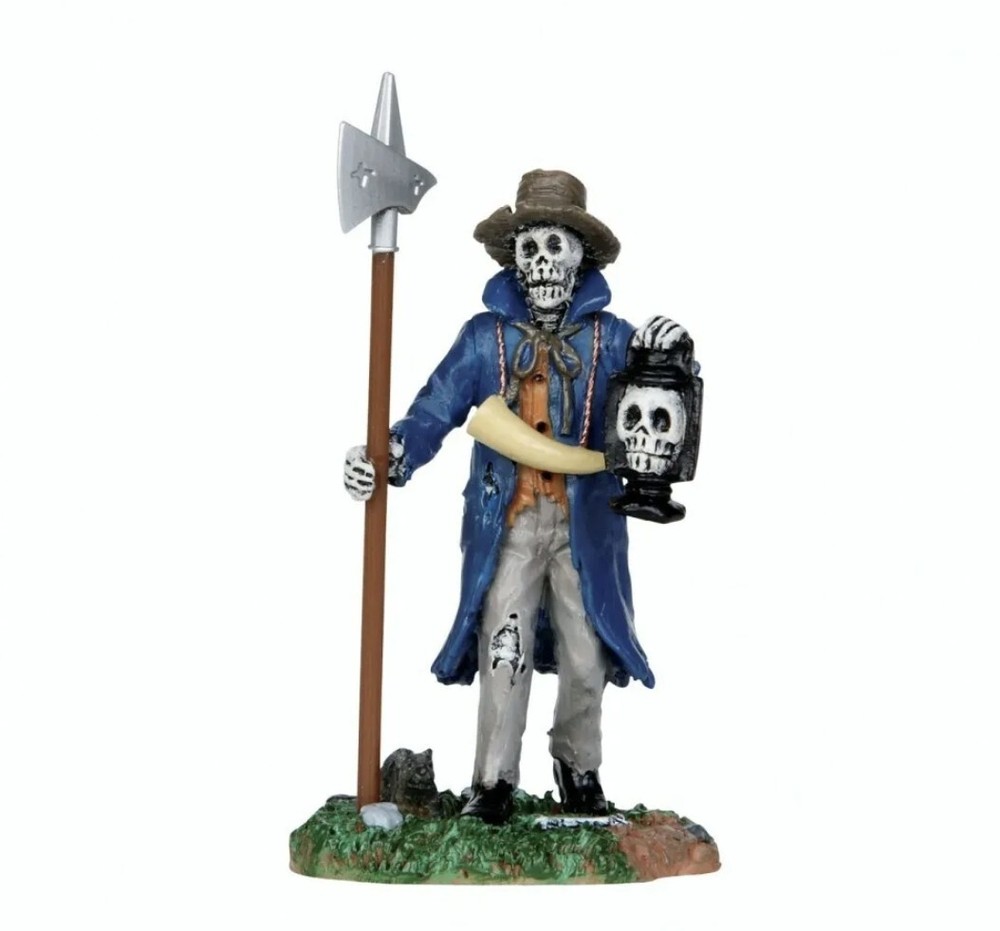 Lemax Creepy Night Watchman Spooky Town Halloween Village 2013 #32108