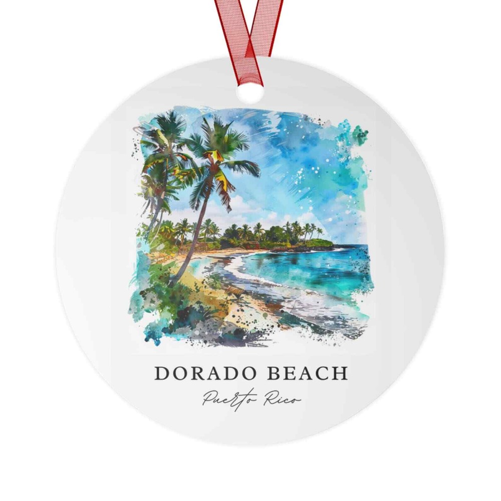Dorado Beach Ornament Unique Dorado Pr Souvenir Puerto Rico Xmas Decor And