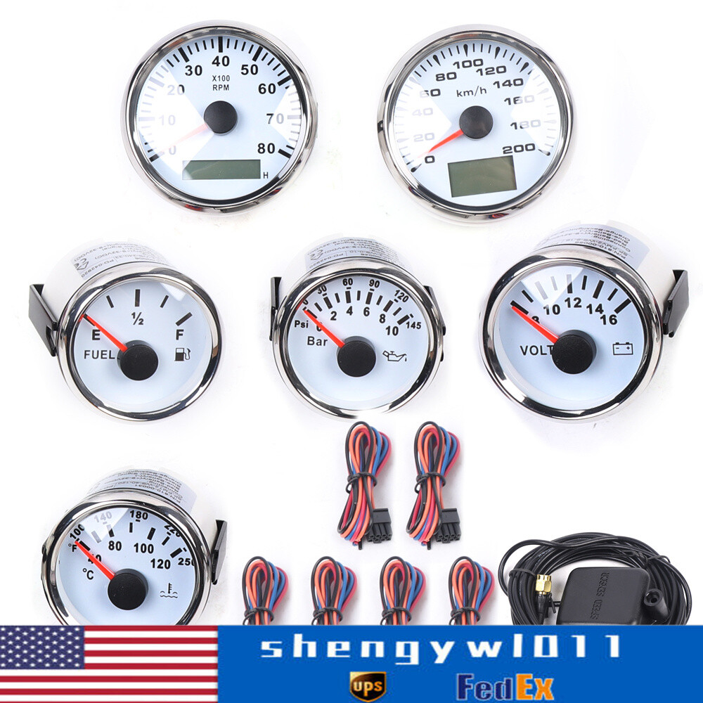 6G GPS Speedometer Kit Waterproof Universal for Truck Car Boat Marine Yacht